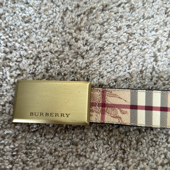 Men’s Burberry Brit Check Belt - Size 32/80. Approx fits sizes 29-31 US. - Picture 3 of 6